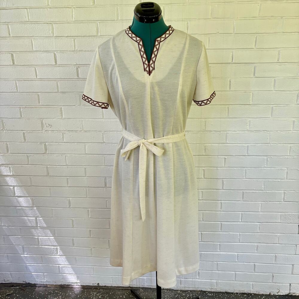 Vintage 70s polyester midi dress
